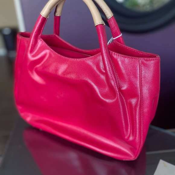 Kate Spade Fuchsia Tote with Gold Accents - Picture 3 of 5